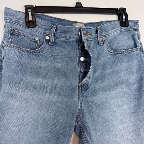 Everlane Men's Denim Cut-Off Shorts. Size 34. Buttonfly. Frayed Hems. - Picture 5 of 14